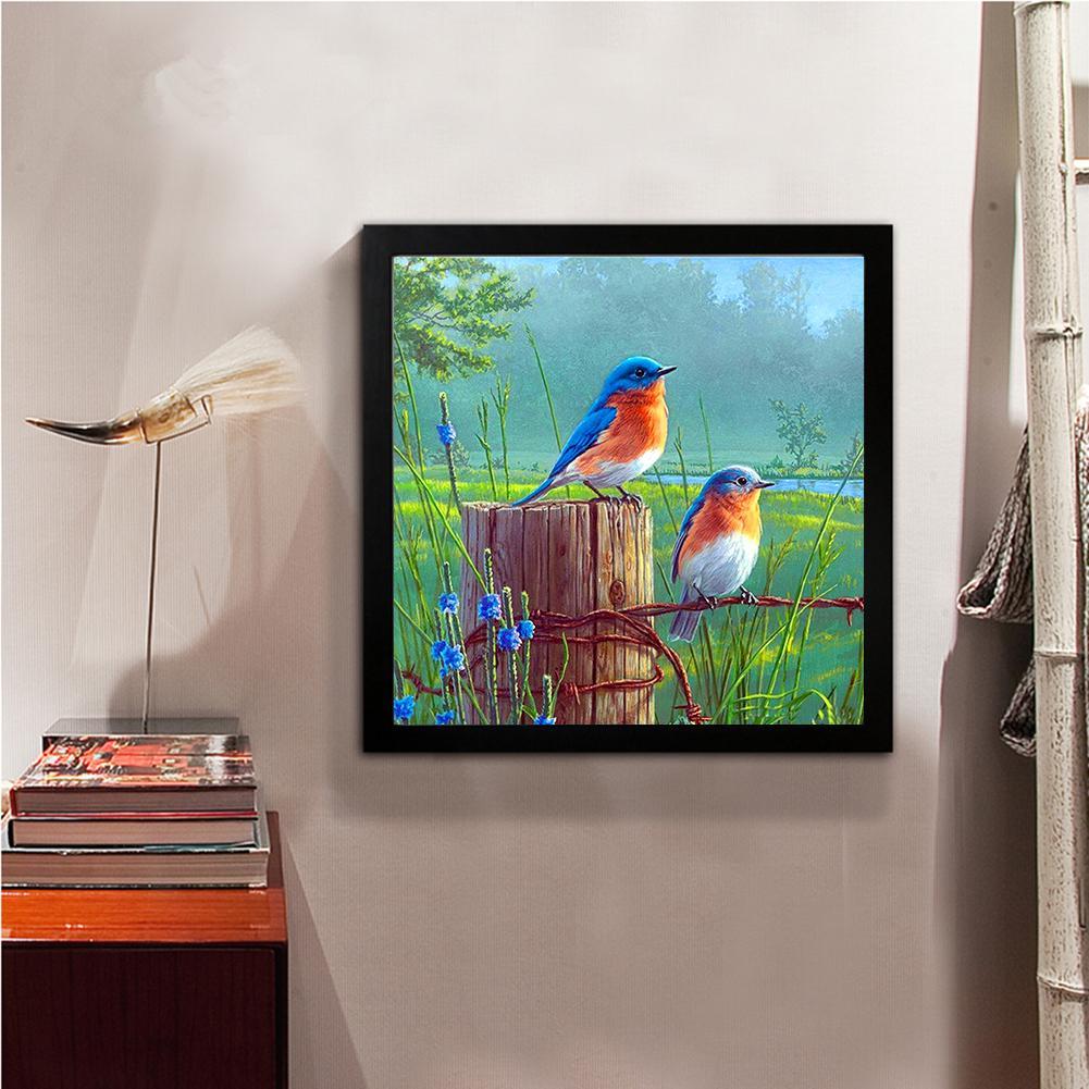 5D DIY Full Drill Diamond Painting Standing Birds Cross Stitch Embroidery