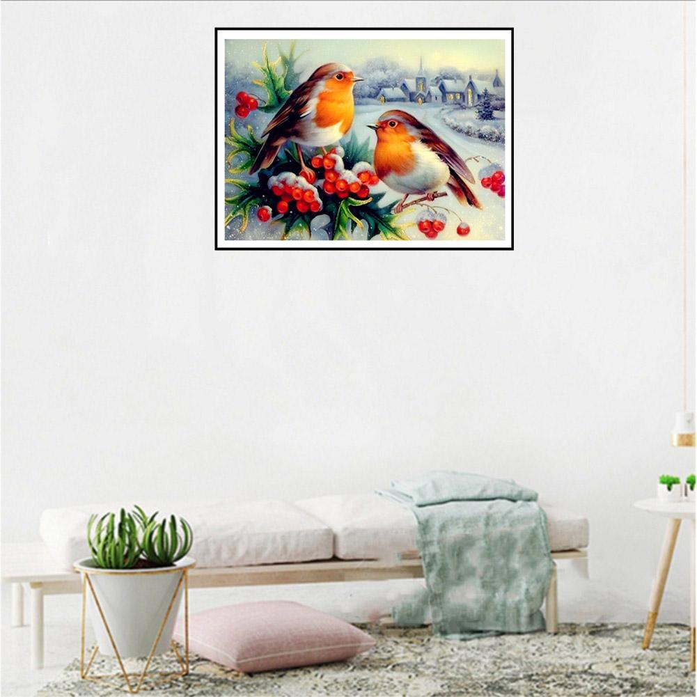 DIY Diamond Embroidery Painting Snow Birds Full Drill Mosaic Cross Stitch
