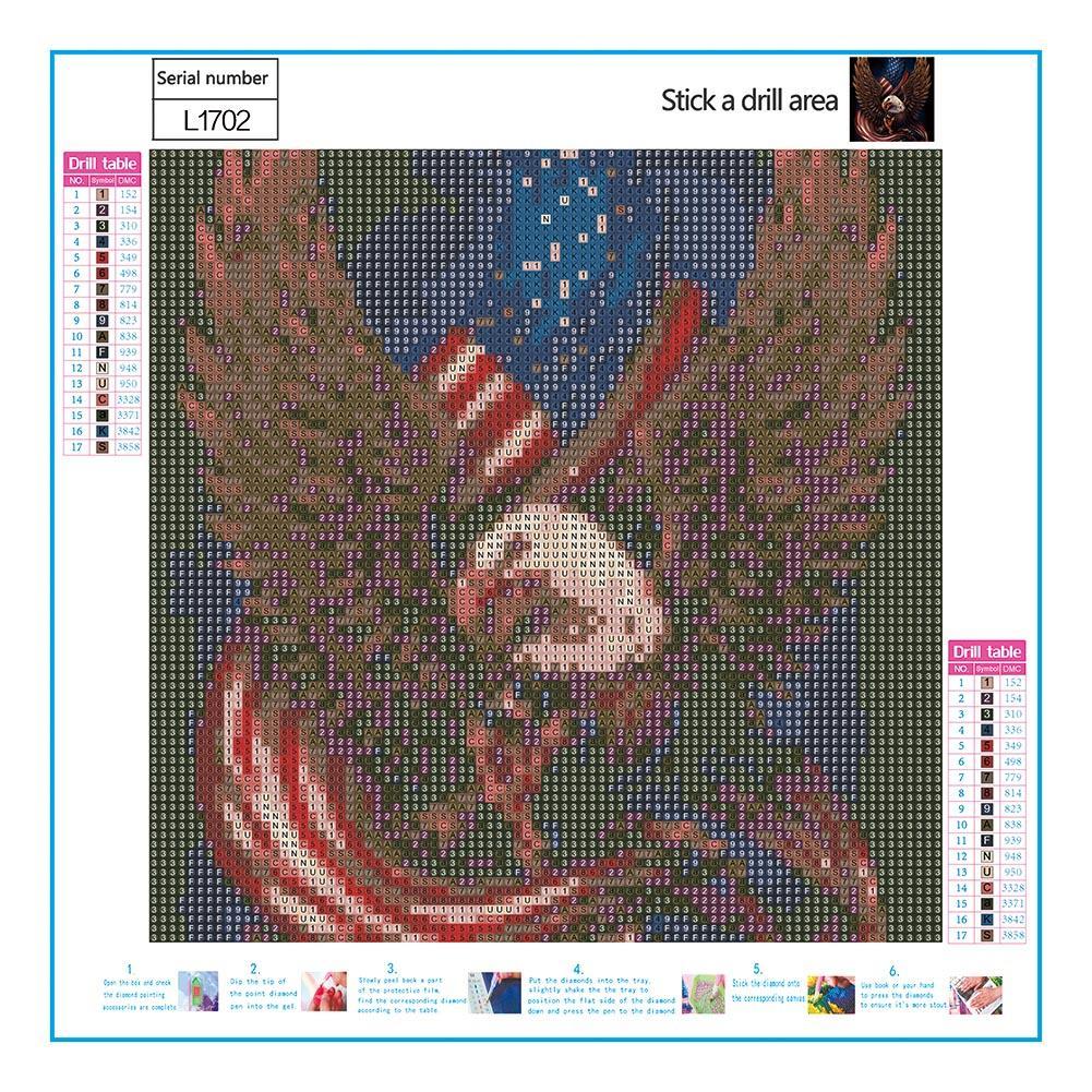 Eagle Flag - Full Round Drill Diamond Painting