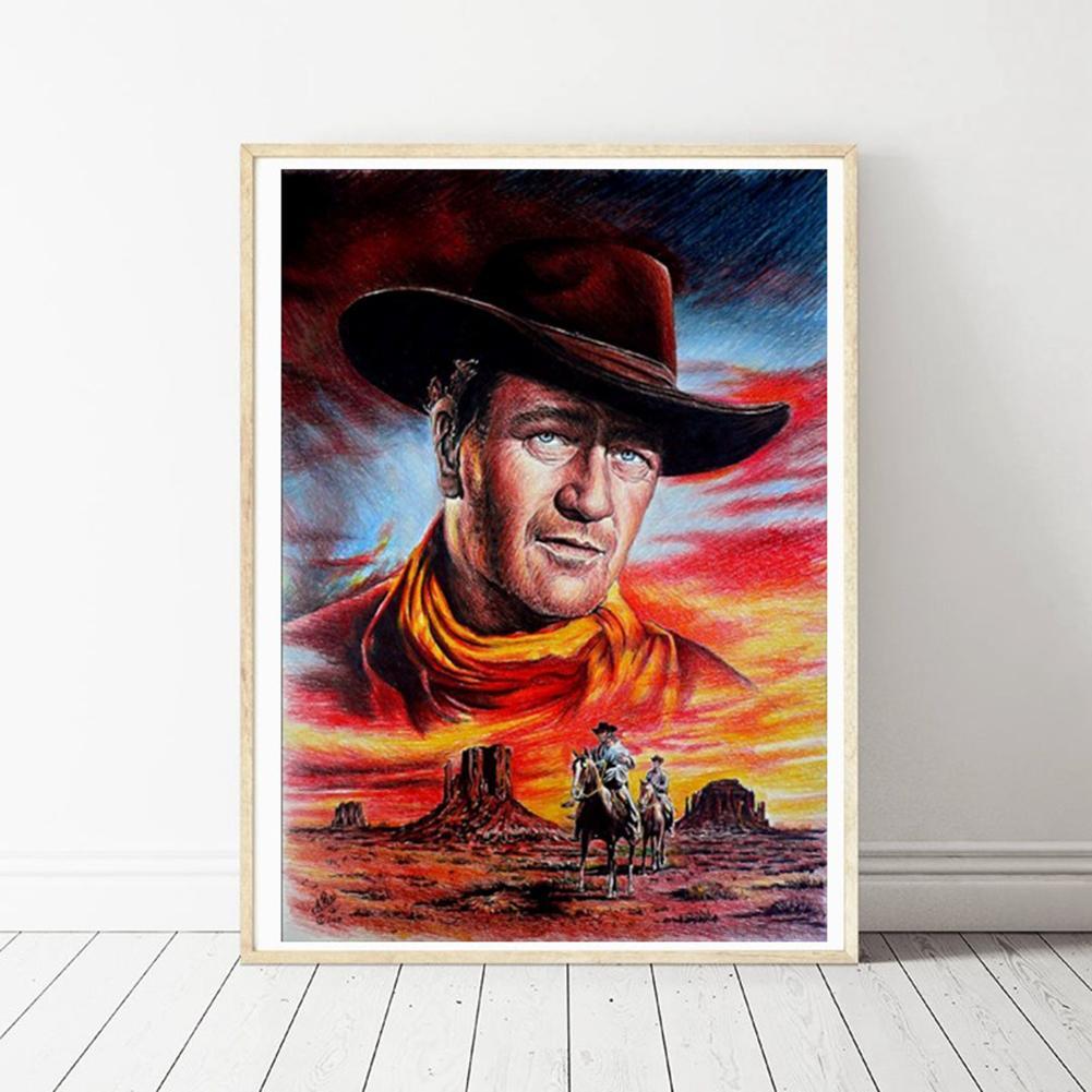 5D DIY Full Drill Diamond Painting Cowboy Cross Stitch Embroidery Wall Art