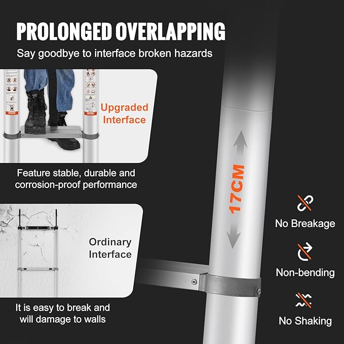 Home-use extension ladder(Stretches up to 217.32 inches)