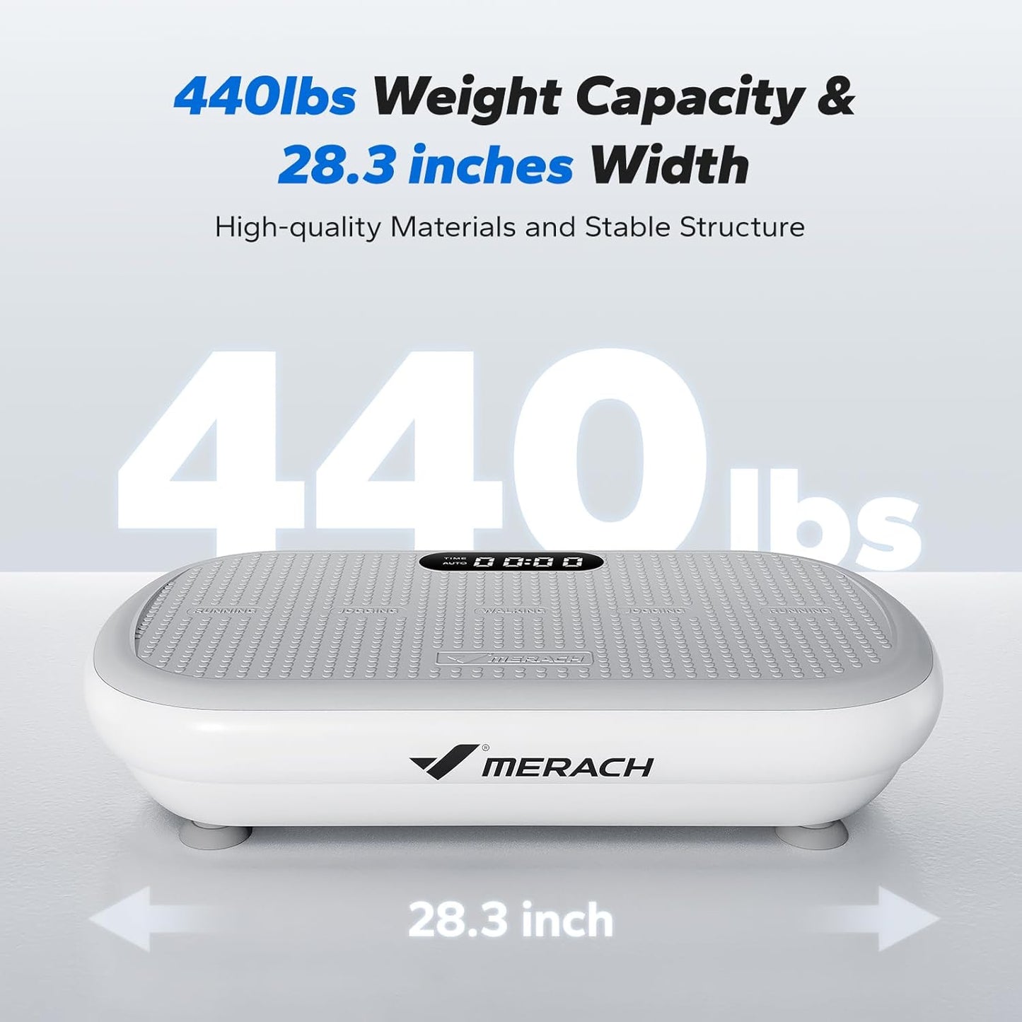 Vibration Plate Exercise Machine, Vibration Plate 440 Lbs Capacity, Bluetooth and Silicone Pedal, Stimulate Deep Fat, Vibration Plate for Lymphatic Drainage, Vibrating for Weight Loss