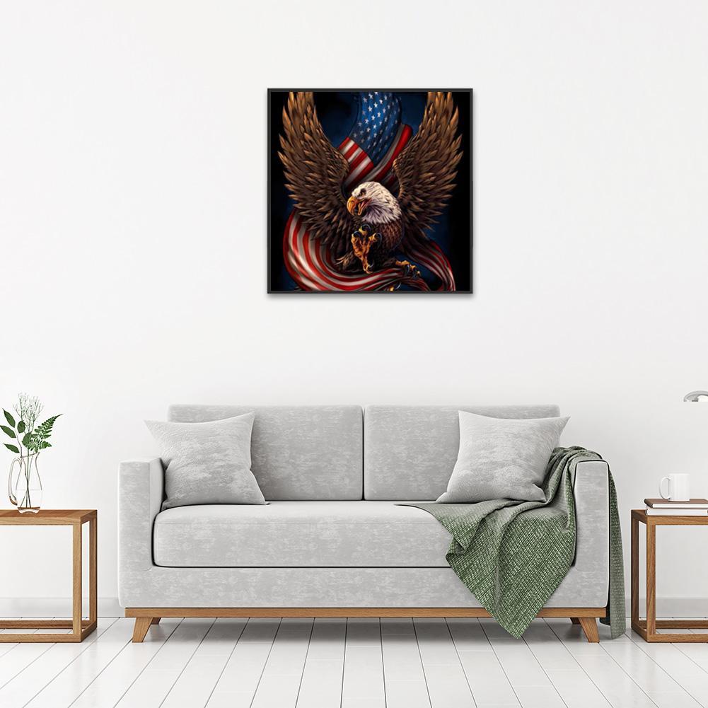 Eagle Flag - Full Round Drill Diamond Painting