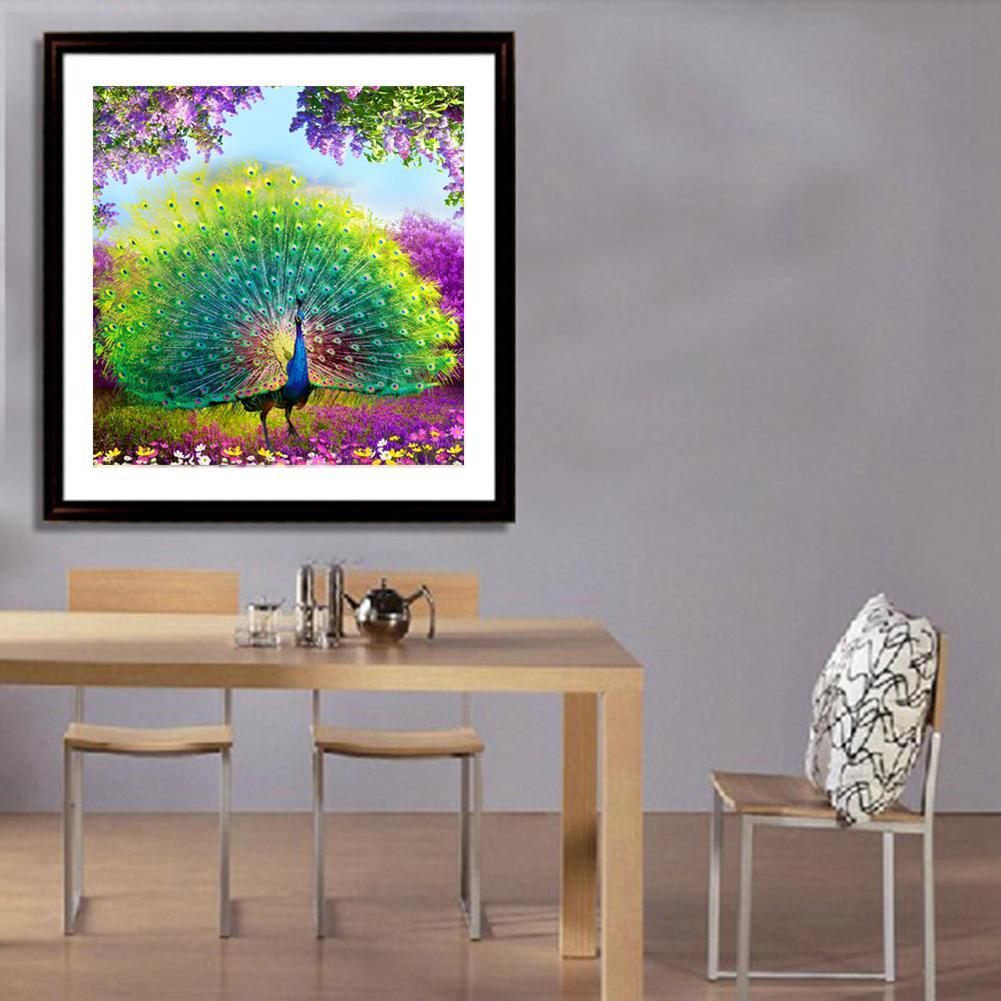 DIY Diamond Embroidery Peacock Painting for Home Decoration