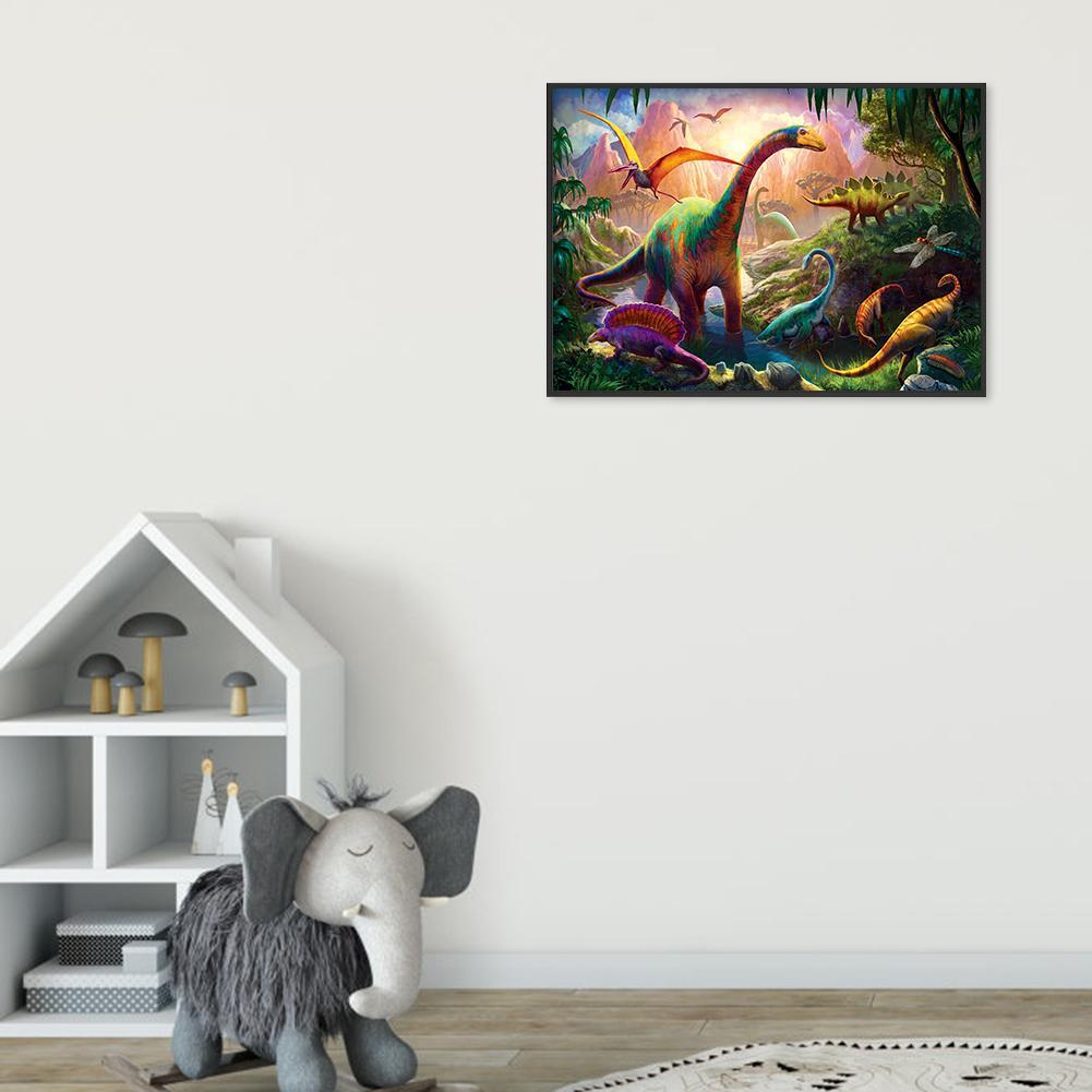 5D DIY Full Drill Diamond Painting Dinosaurs Cross Stitch Embroidery Mosaic