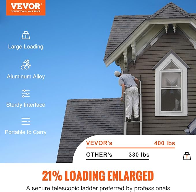 Home-use extension ladder(Stretches up to 217.32 inches)
