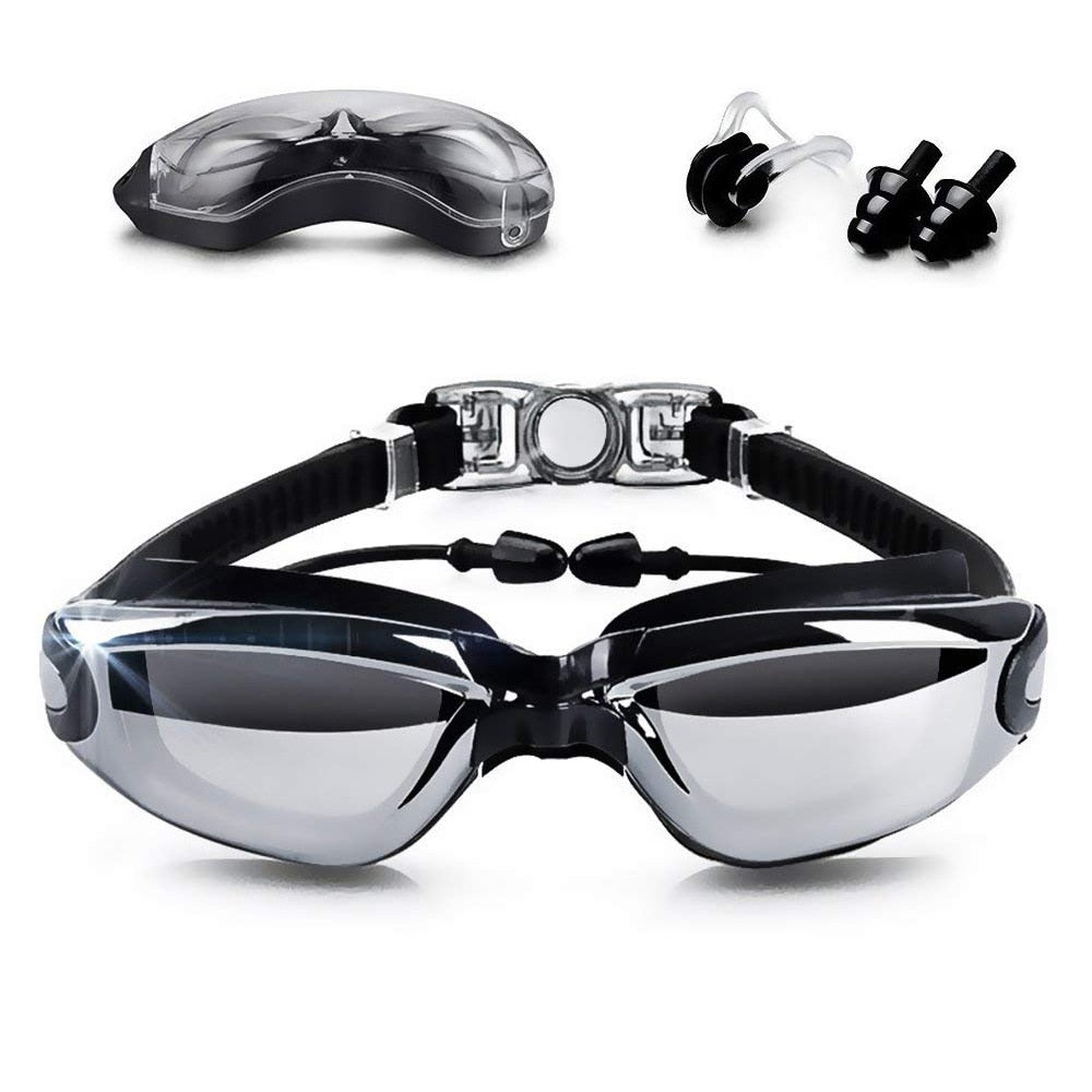 Electroplating Anti Fog Swimming Goggles UV Waterproof Swimming Glasses Adjustable Swim Eyewear for Men Women Swimming Goggles