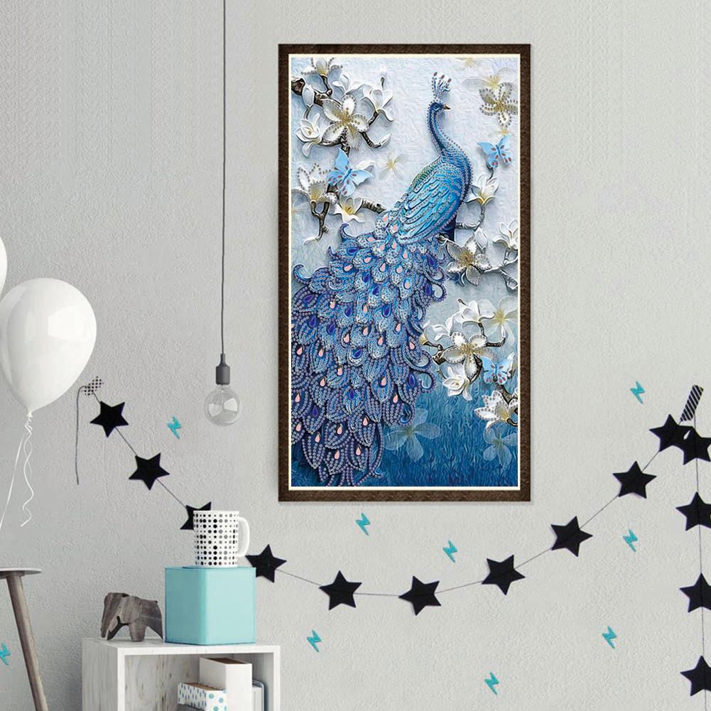 (30*50cm)Peacock - Crystal Rhinestone Diamond Painting