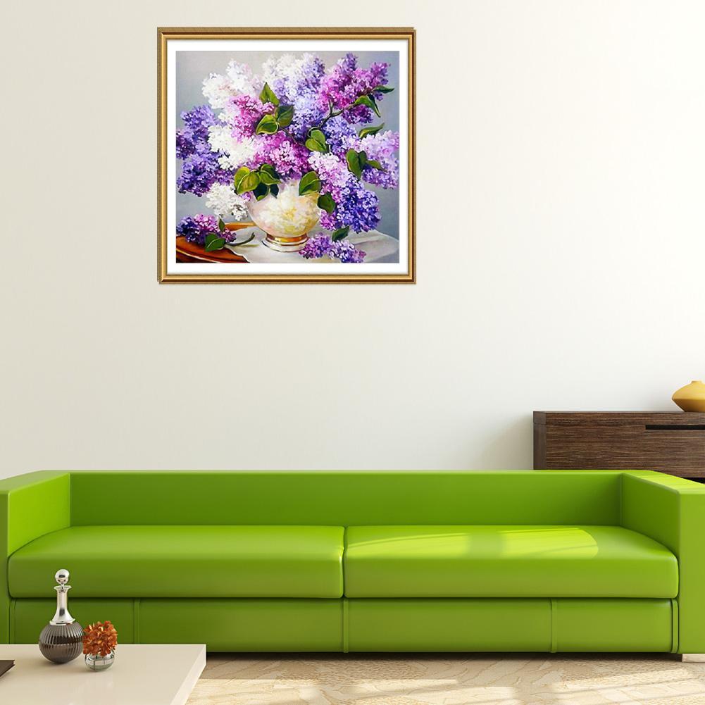 Lavender Vase - Full Round Drill Diamond Painting