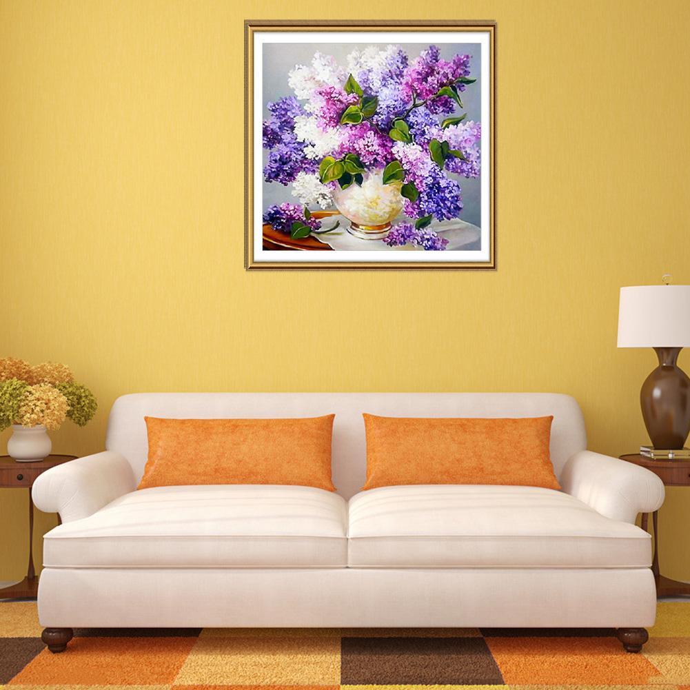 Lavender Vase - Full Round Drill Diamond Painting
