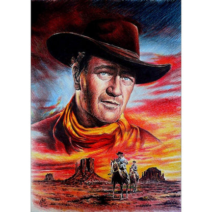 5D DIY Full Drill Diamond Painting Cowboy Cross Stitch Embroidery Wall Art