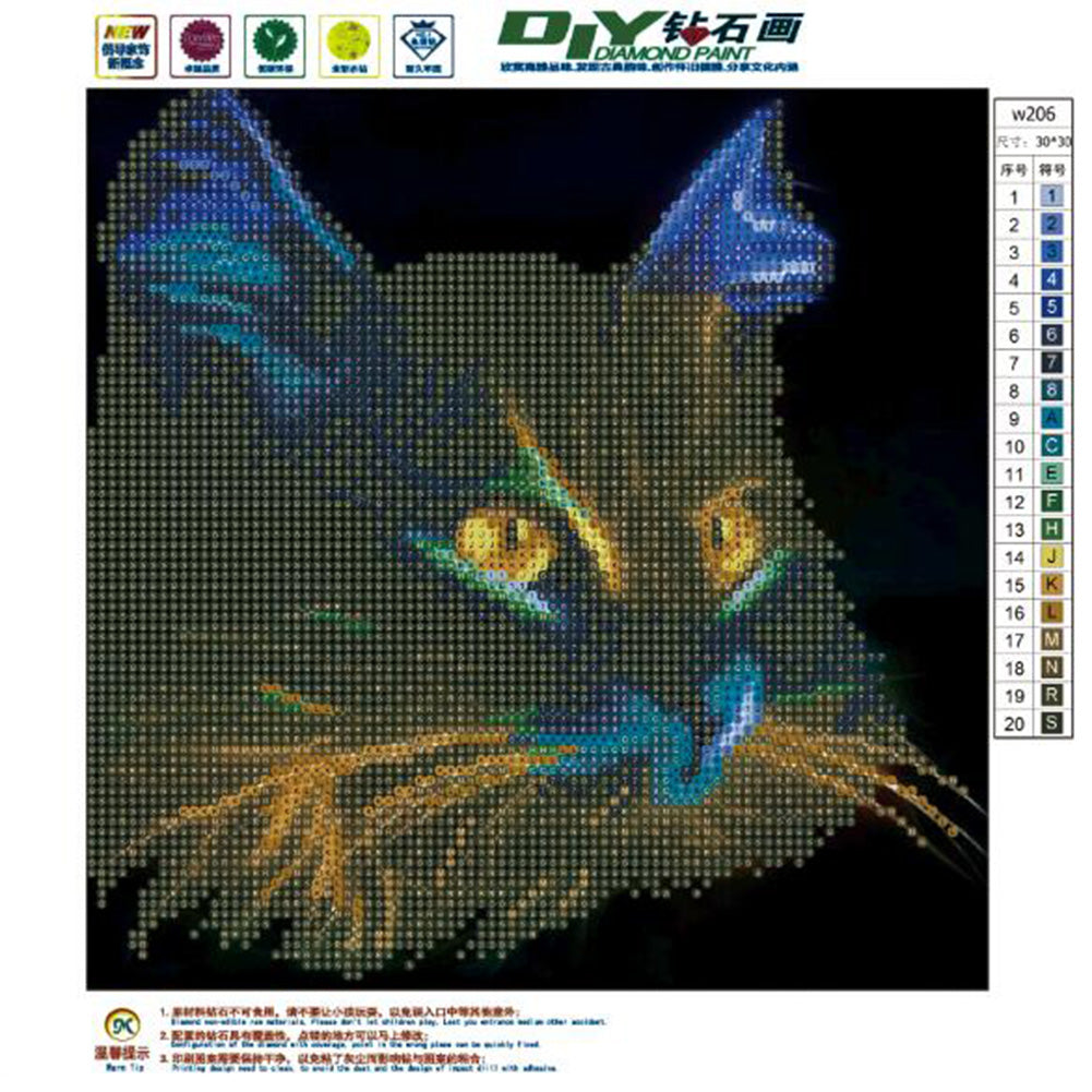 Cat - Full Round Drill Diamond Painting