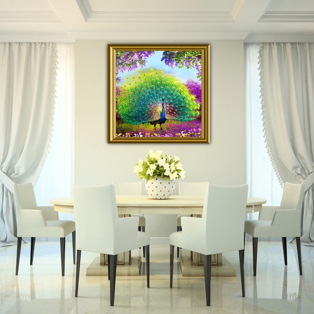 DIY Diamond Embroidery Peacock Painting for Home Decoration