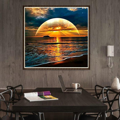 Rising Sun Sea - Full Round Drill Diamond Painting