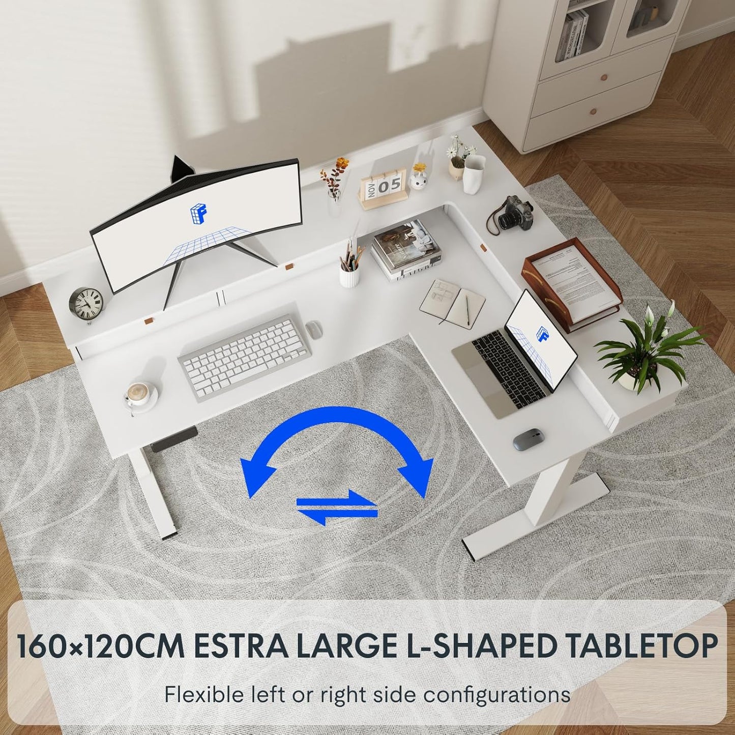 L Shaped Electric Standing Desk