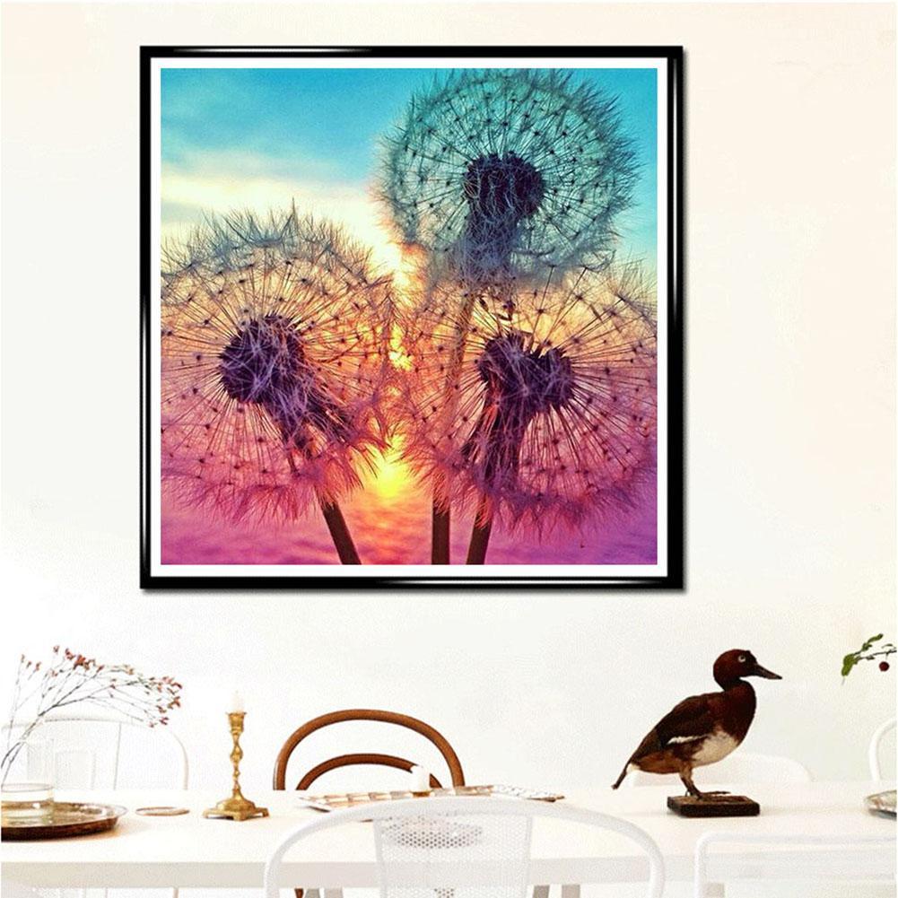 Full Drill Round 5D DIY Diamond Painting Dandelion Embroidery Decor(7313)