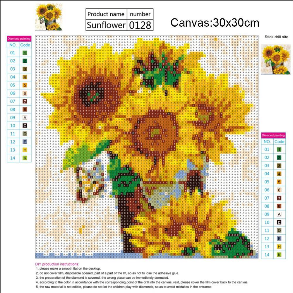 Sunflower 5D DIY Full Drill Diamond Painting Embroidery Kits Cross Stitch