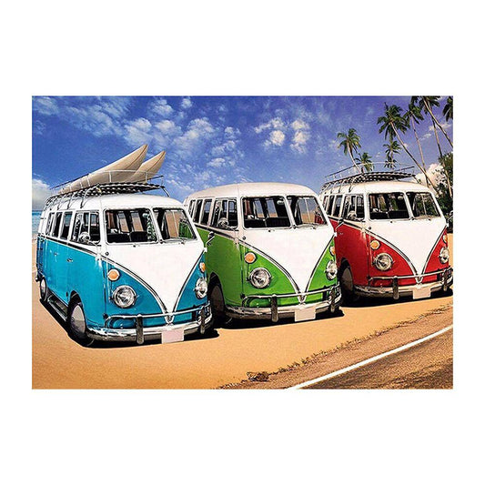 5D DIY Full Drill Diamond Painting Bus Cross Stitch Embroidery (40X30cm)