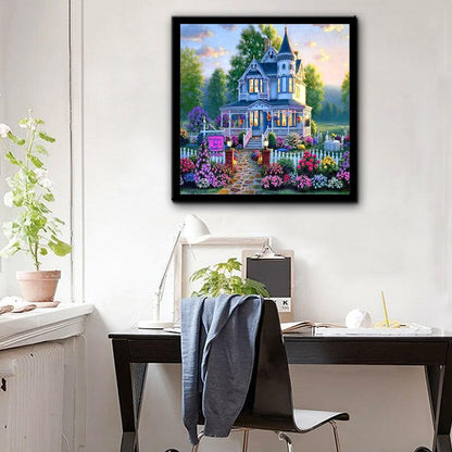Flower Villa - Full Round Drill Diamond Painting