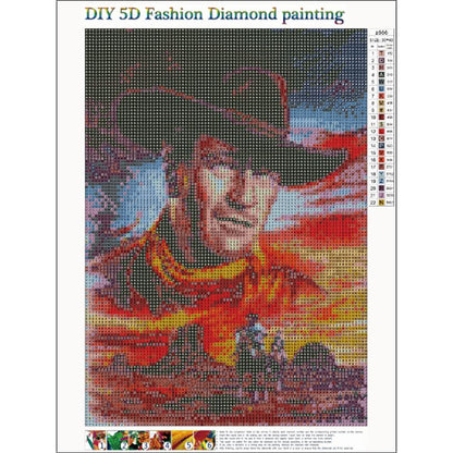 5D DIY Full Drill Diamond Painting Cowboy Cross Stitch Embroidery Wall Art