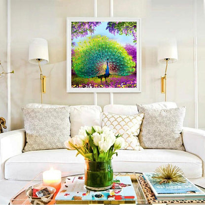 DIY Diamond Embroidery Peacock Painting for Home Decoration