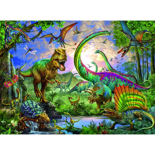 Forest Dinosaurs - Full Round Drill Diamond Painting
