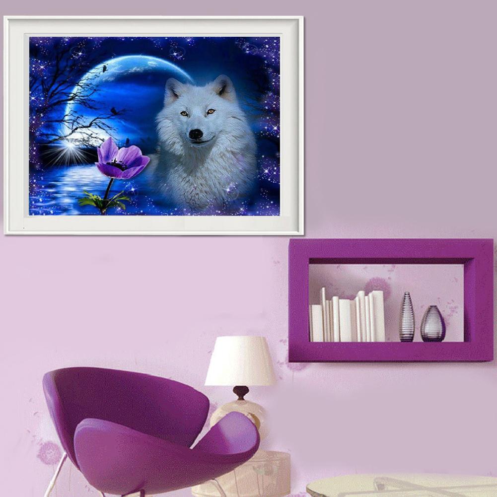 Night Wolf - Full Round Drill Diamond Painting