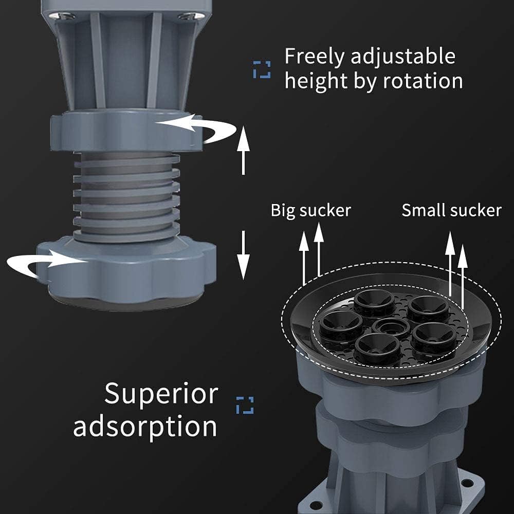 Washing Machine Base Frame with Wheels, Refrigerator Refrigerator Plate, Furniture Roller Guide, Adjustable 45-72 cm, Bear Load 700 kg, Stable and Non-Slip, for Washing Machines, Dryers