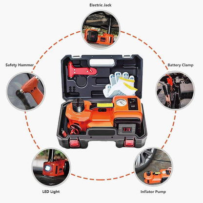DYTWXG Electric Hydraulic Car Jack, 5 TON 12V, Compatible with Automobile and SUV, Car Jack with Electric Key Kit, Weight Capacity 10000 Pounds, Height Adjustable from 6.1 to 17.7 Inches