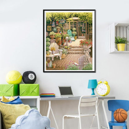 5D DIY Full Drill Diamond Painting Quiet Yard Cross Stitch Embroidery Kits