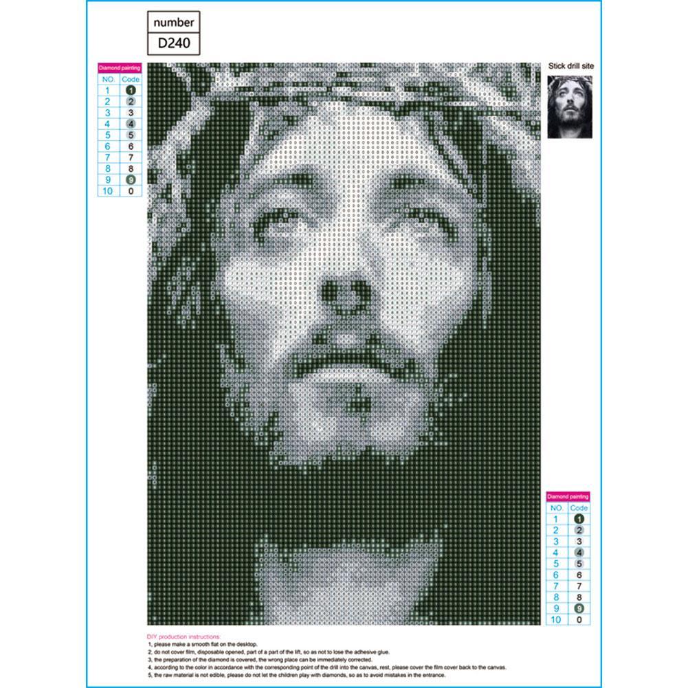 5D DIY Full Drill Diamond Painting Head Portrait Cross Stitch Mosaic Kit