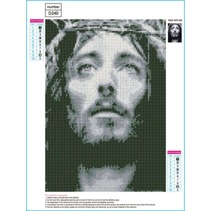 5D DIY Full Drill Diamond Painting Head Portrait Cross Stitch Mosaic Kit