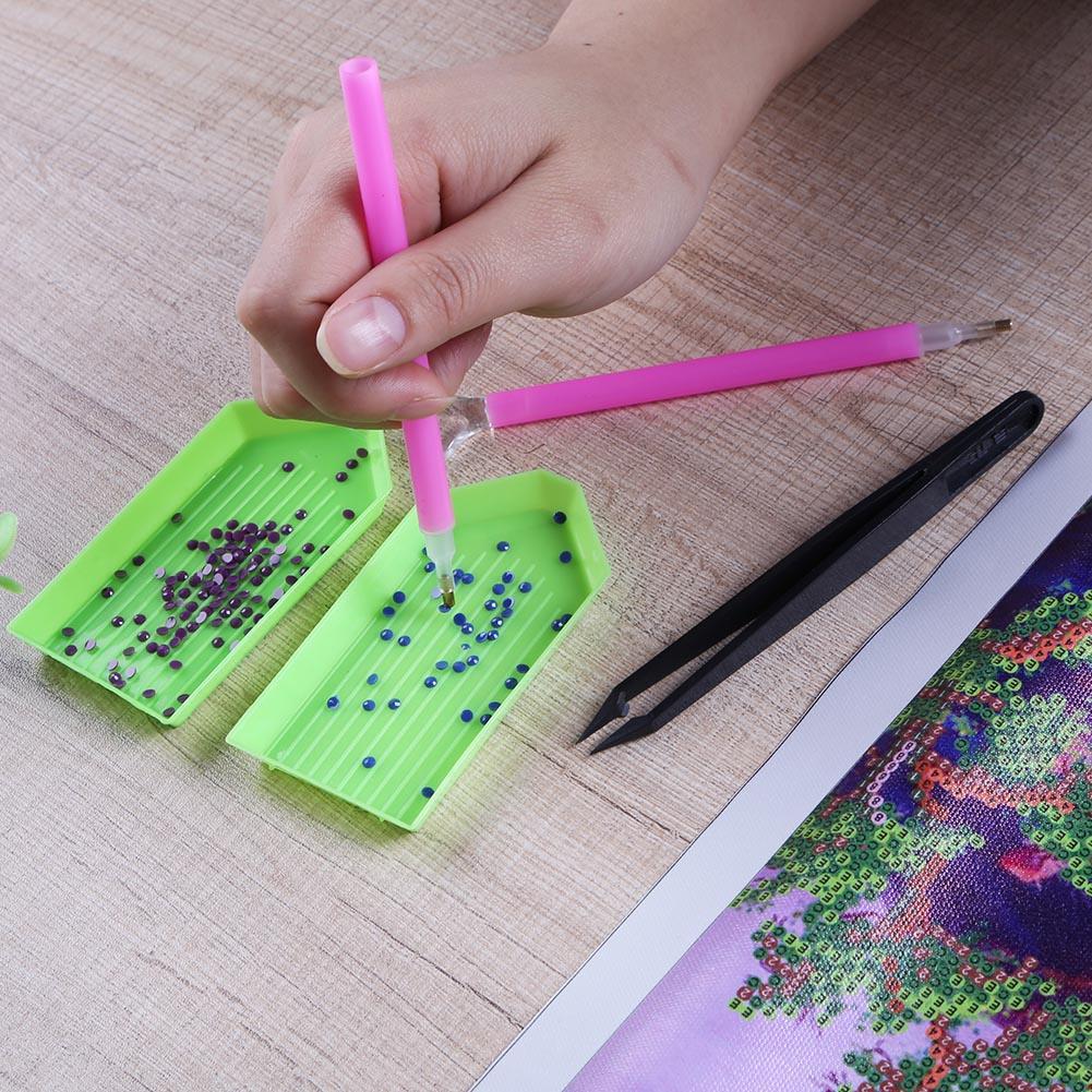 5D Diamond Painting Rhinestone Cross Stitch Point Drill Pen Kit Set Tools