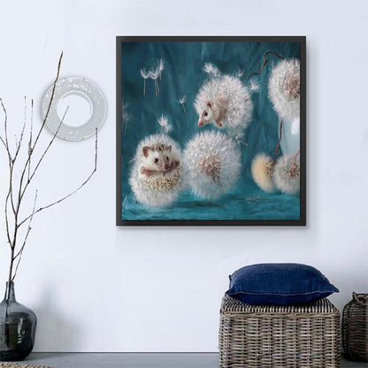 Dandelion Hedgehog - Full Round Drill Diamond Painting
