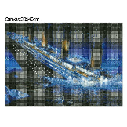 DIY Full Drill Diamond Painting Titanic Cross Stitch Embroidery Mosaic Kit