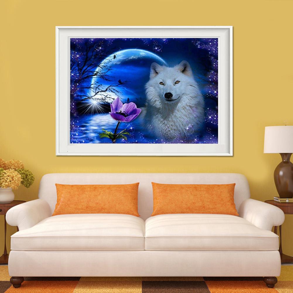 Night Wolf - Full Round Drill Diamond Painting