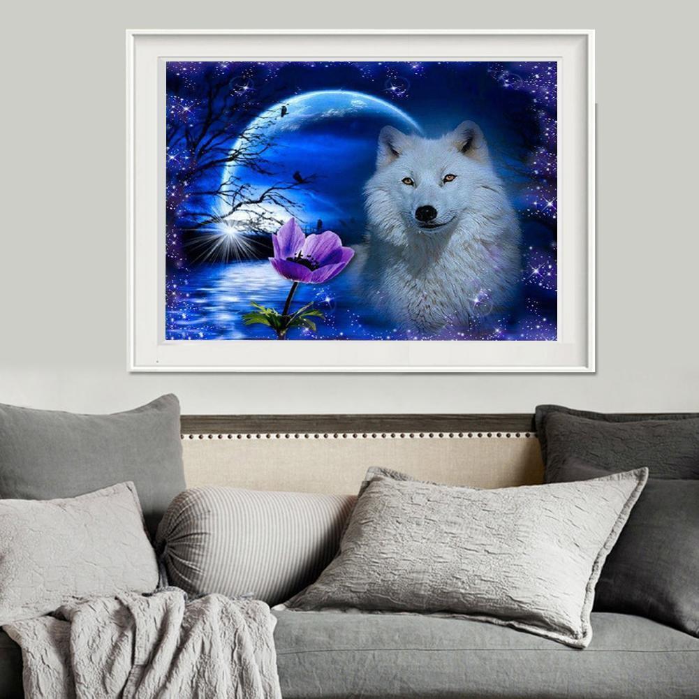 Night Wolf - Full Round Drill Diamond Painting