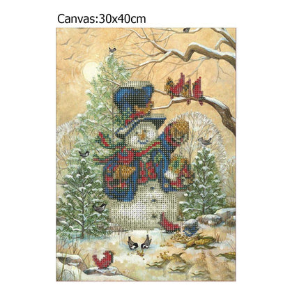 Christmas Snowman - Full Round Drill Diamond Painting