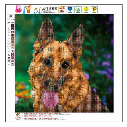 Dog 5D Round Diamond Painting Embroidery DIY Needlework Cross Stitch Set