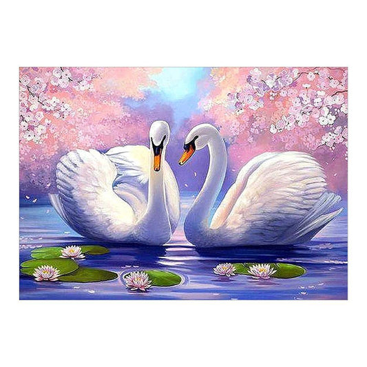 Two White Swans 5D Diamond Painting Embroidery DIY Cross Stitch Home Decor