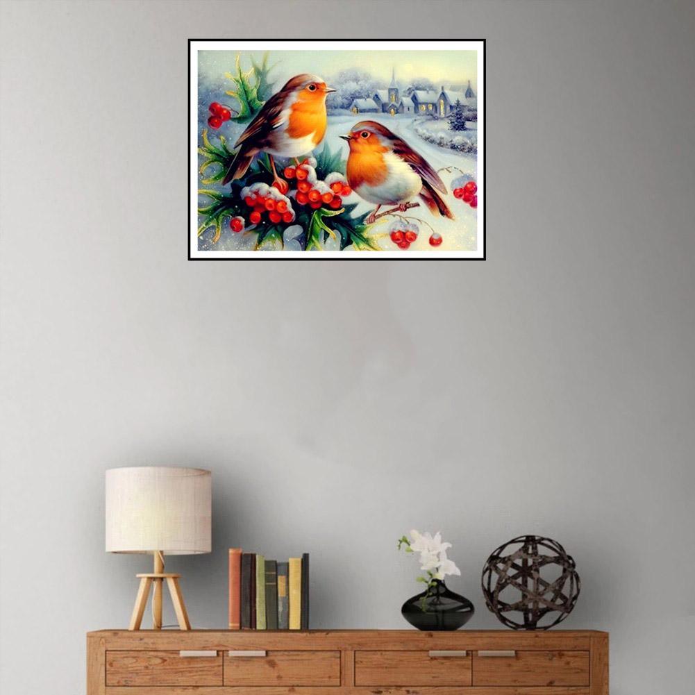 DIY Diamond Embroidery Painting Snow Birds Full Drill Mosaic Cross Stitch