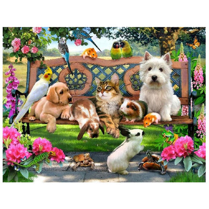 5D DIY Diamond Painting Animal Park Cross Stitch Embroidery Rhinestones