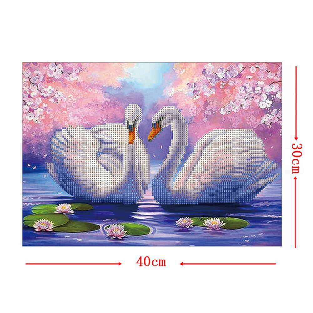 Two White Swans 5D Diamond Painting Embroidery DIY Cross Stitch Home Decor