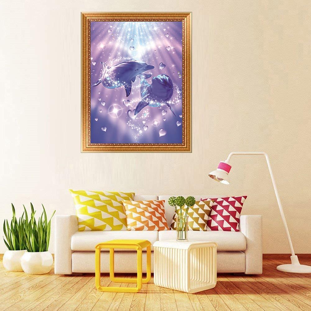 5D Dolphin Lovers Diamond Painting Embroidery DIY Full Drill Cross Stitch