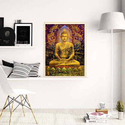 5D DIY Full Drill Diamond Painting Buddha Cross Stitch Mosaic Craft Kit