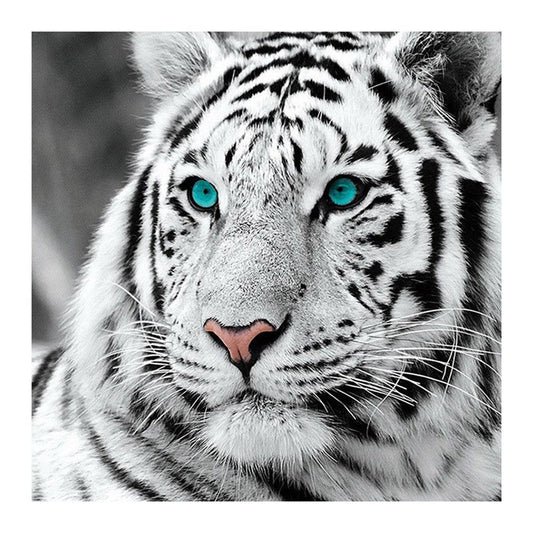 Tiger Head 5D DIY Full Drill Round Diamond Painting Embroidery Cross Stitch