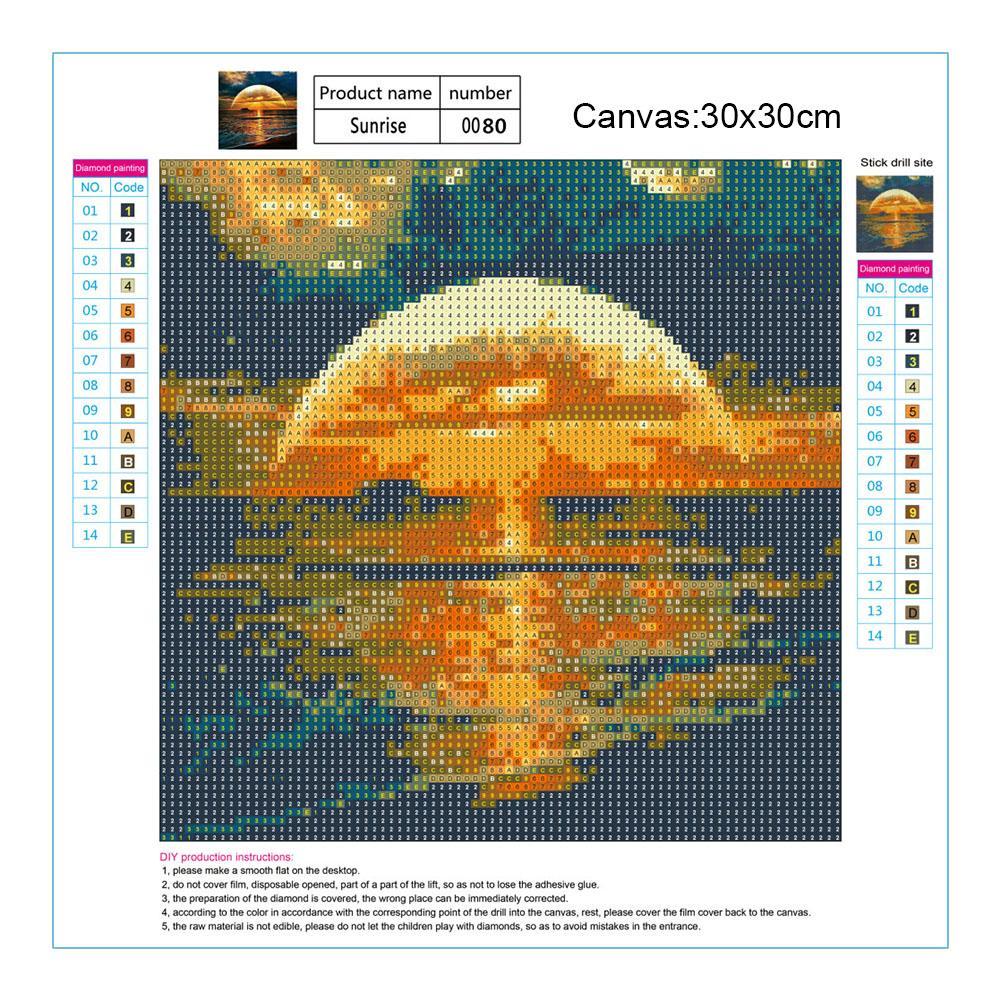 Rising Sun Sea - Full Round Drill Diamond Painting