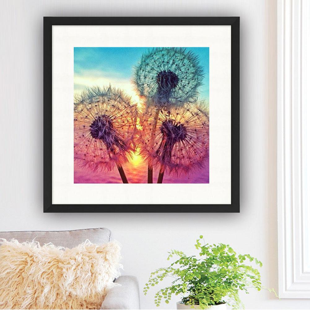 Full Drill Round 5D DIY Diamond Painting Dandelion Embroidery Decor(7313)