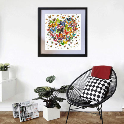 Butterfly Heart - Full Round Drill Diamond Painting