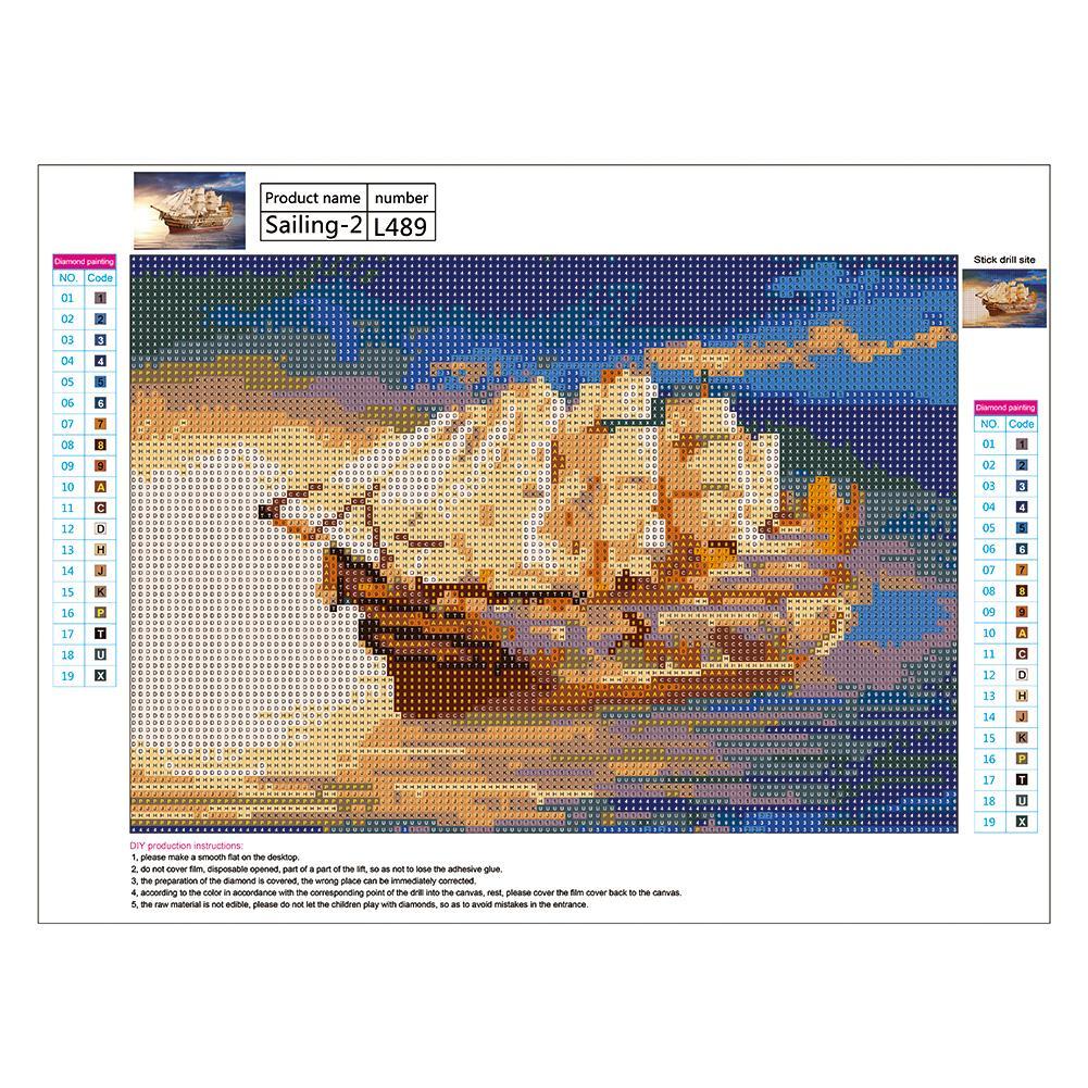 Sun Ship - Full Round Drill Diamond Painting